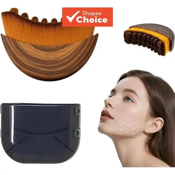 Conjunto Macio De Escova Facial Para Contorno Linfático-Massageador De Drenagem Queixo E Pescoço , Ferramenta De Beleza