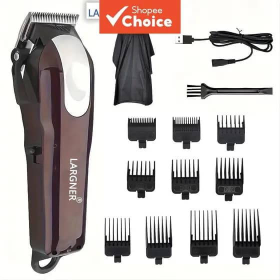 Kit De Corte De Cabelo Automático LARGNER-Com Capa De Barbeiro E Pentes De Limite De Conjunto Completo , De Máquina De C