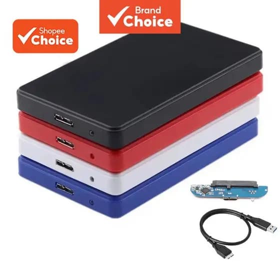 Gabinete de Disco Rígido USB 3.0 SATA III, Case Externo de HDD/SSD de 2,5 Polegadas, Transferência de Dados de Alta