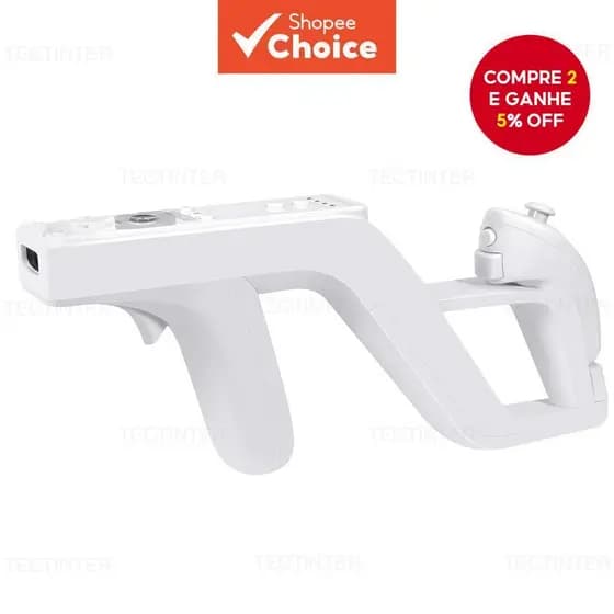 Suporte para Manetes de Tiro para Arma Zapper Nintendo Wii Nunchuk Motion Plus Controle Remoto para Acessórios do