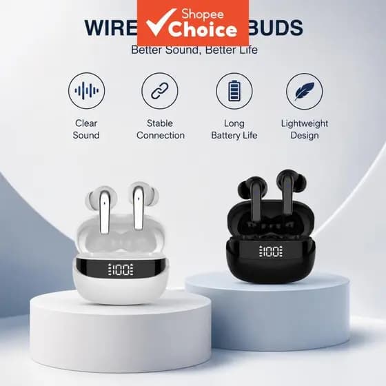 Fones de ouvido sem fio Bluetooth de negócios, fones de ouvido com cancelamento de ruído de microfone duplo, fone de