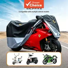 Capa de Chuva & Sol para Moto, Proteção Pesada, Impermeável, Resistente à Poeira, Uso Externo