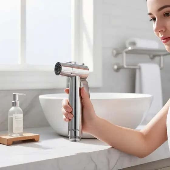 Bico de Ducha Higiênico Inteligente 2 Modos, Aço Inox 304, Ducha Higiênica de Alta Pressão para Pós-Parto e Cuidados com