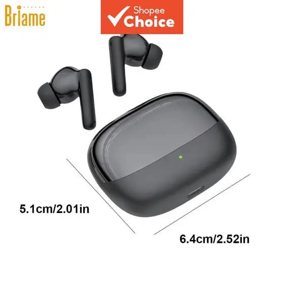 Fones de Ouvido Briame Dobráveis, Sem Fio Bluetooth, com Cancelamento de Ruído HiFi Stereo, À Prova D'Água, TWS,