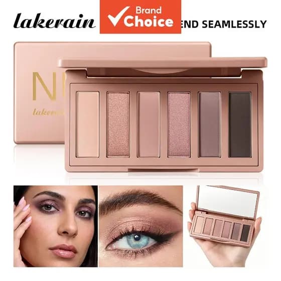 Lakerain Mini Paleta de Sombras em Tons de Rosa Suaves, Alta Pigmentação, Fácil de Misturar, Não Craquela, Fácil de
