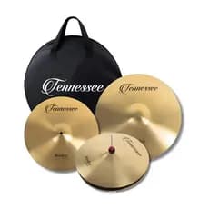 KIT DE PRATO DE BATERIA ROOKIE 14" 16" 20 POLEGADAS C/BAG TENNESSEE BY LIVERPOOL