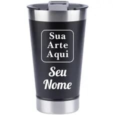 Copo Térmico Cerveja Personalizado C/ Tampa E Abridor 473ml