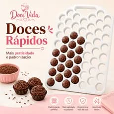 Placa Porcionadora de Brigadeiro e Docinhos 10g 13g 15g ou 18g – Modeladora Profissional Doce Vida