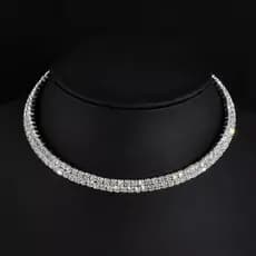 Colar de strass para feminina moda para festa modelo dupla camada/camada unica/tres camada