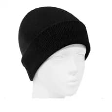 Touca de Lã Forrada Masculino Adulto Toca Gorro Toucas Frio Inverno Boina Juvenil Preto