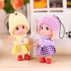 Kit 12 Cheveiro Princesa Meninas 7 cm Messy Boneca Pingente