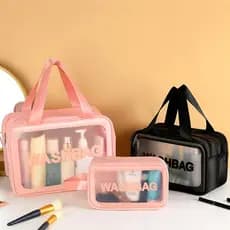 Necessário Bolsa Portátil Viagem Impermeável Para Maquiagem Transparente