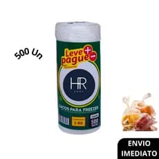 Bobina Picotada Sacos Plásticos 500 Un, 2 Kg Mercado Freezer Armazenamento 20x35 Cm