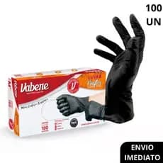 Luvas Descartáveis Preta Viniflex 100 Un Preta Sem Pó