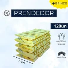 Prendedor madeira 120 unidades