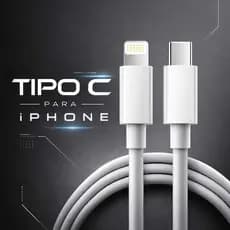 Cabo Carregador Turbo 20W Compatível Com Iphone  Pro Max Turbo Tipo C Branco