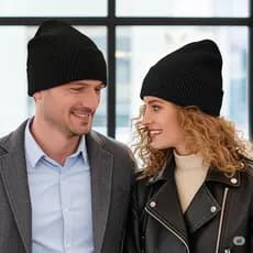 Touca Gorro de Frio Unissex com Trama Canelada  Conforto e Estilo para o Inverno  Simples
