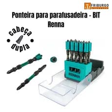 4UND/ 5 UNDS/ 10UNDS Ponteira para Parafusadeira - BIT - Cabeça comum- RENNA