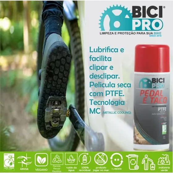 BICIPRO PEDAL E TACO PAPRA LUBRIFICAR CLIPE E MOLAS DOS PEDAIS MTB BMX ROAD DH TRIATLHON