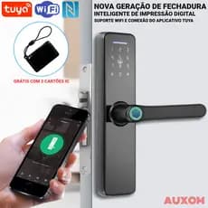 Tuya APP WIFI Fechadura Digital Biométrica Inteligente Com Corpo De Trava