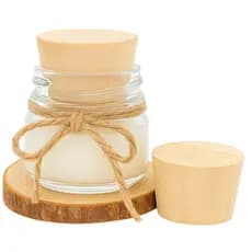 Potinhos de Vidro 40ml Tampa Madeira Mini Potes Para Lembrancinhas Aniversarios Casamentos Velas