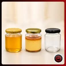 Kit 6/12/24 Potes De Vidros 240ml Para Pudim Mel Bolo no Pote Doces Brigadeiro Tampas Metálicas