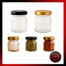 Kit Mini Potinhos de Vidro 40ml Tampa Metálica Mini Vela Lembrancinhas Geleinha Brindes Festas