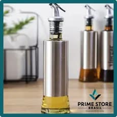 [Envio Imediato] Porta Azeite Vinagre Óleo Molho Aço Inox Dosador Galheteiro