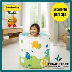 Banheira Dobrável Portátil PVC Adulto Infantil 200 Litros Spa Relaxante Confortável Fácil Guardar