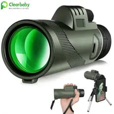 Telescópio Portátil 40x60 HD com Tripé – Compatível com Celular, Ideal para Viagens