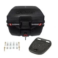 Baú / Bauleto 33 litros Para Moto - Modelo Carbon - Capacidade Para 1 Capacete - Marca Glider