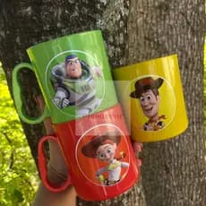 10-15-20 Caneca Adesivadas de Plástico Story Para Festa lembrancinhas Presentes Aniversários Festa Crianças 450ml