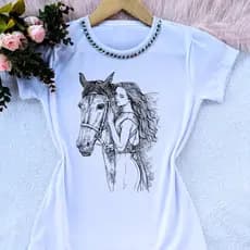 Camiseta feminina blusinhas femininas da moda blusas camisa country feminina