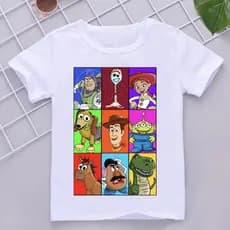 CAMISETA CAMISA BLUSA DESENHO ANIMADO TENDÊNCIA NOSTALGIA EM ALTA TOY STORY MODA INFANTIL JUVENIL