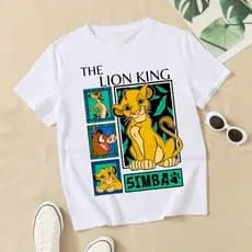CAMISETA CAMISA BLUSA INFANTIL JUVENIL REI LEÃO MUFASA DESENHO ANIMADO ROUPA INFANTIL UNISEX