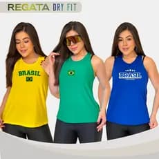 Regata Feminina Dry Fit com DTF Estampada Roupa Fitness Academia Treino Leve Confortável