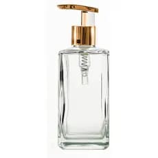 Vidro Retangular Square 250ml Com Válvula Saboneteira Super Luxo