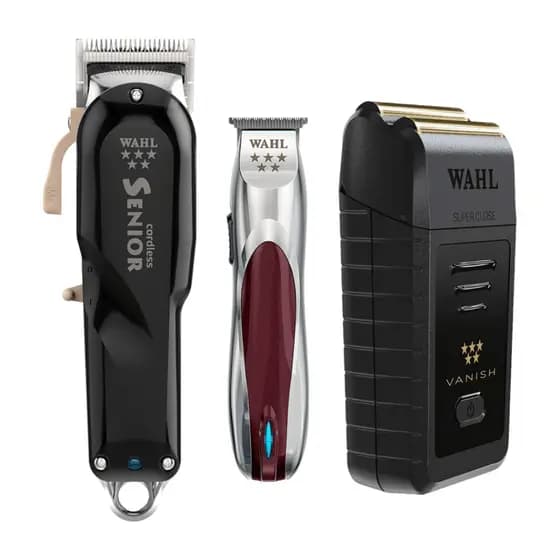 Kit Wahl Combo Senior + A-Lign & Vanish Shaver Gold Acabamento Bivolt | Profissional