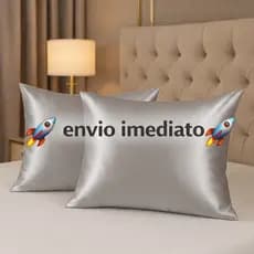 Fronhas Cetim Toque Seda 70x50 Anti Frizz Anti Rugas Brilho Luxo Envio Imediato ✨🛏️