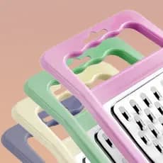 Ralador Fatiador Cortador 3 em 1 Inox Para Alimentos  25CM Emilar Resistente  para cortar Legumes e Frutas