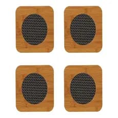 Kit 4 Pecas Descanso De Panela De Bambu Protege Sua Mesa Casita