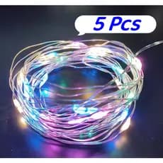 Colorido Fio Fada 2M Com Luzes Led Fada Para Decoração De Casa e Natal Festa