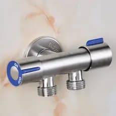 Válvula De Saída Dupla Para Torneira Cor Prata+Mangueira De Alta Pressão Com Filtro De íons Cozinha, Banheiro