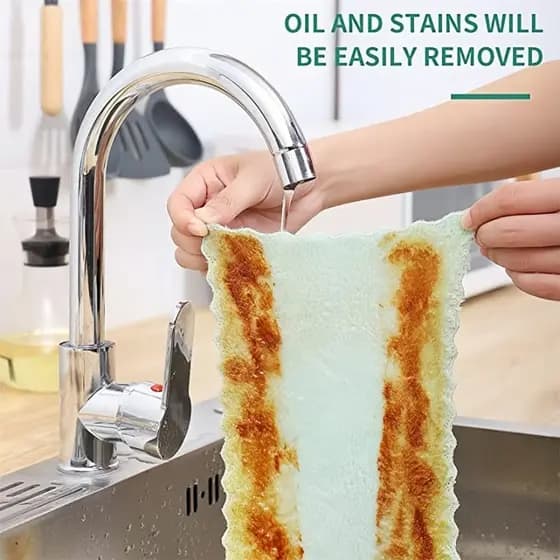 5 Peças Pano De Limpeza Pano Super Absorvente Microfibra Para Limpar De Cozinha 25x15CM Em stock