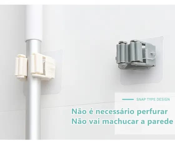 2 Pcs Suporte Vassouras E Rodo Suporte De Parede Fortalecer Gancho De Cozinha Banheiro Cabo Vassoura Cor Aleatória