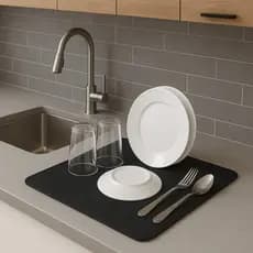 Kit 2 Tapete Escorredor De Louça 70x35cm Microfibra Para Pia E Cozinha