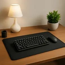 Mouse Pad Gamer Grande Preto 90x40cm Liso Base Antiderrapante Superfície Rápida
