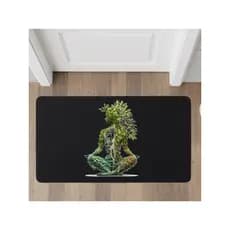 Tapete Porta Emborrachado 70x35cm Decoração Sala Meditação Corpo Natural Ayuvereda