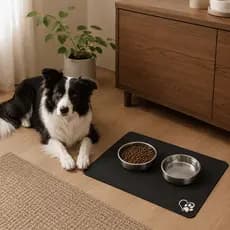Tapetinho Alimentador Para Cães Gatos Comedouro Pet Médio 40x30 Absorvente Antiderrapante Sem Sujeira + Envio Rápido
