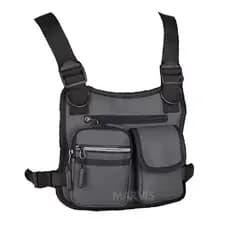 POCHETE BAG DE PEITO SLING TATICA MASCULINA IMPERMEAVEL COLETE SHOULODER PEITORAL